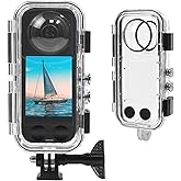 FitStill 40M/131FT Waterproof Case for Insta 360 X3,Protective Underwater Dive Housing PC Shell Photography Shell Bracket Mount with Less Glass for Insta 360 x3 Action Camera Accessorie Kits