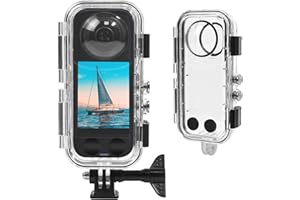 FitStill 40M/131FT Waterproof Case for Insta 360 X3,Protective Underwater Dive Housing PC Shell Photography Shell Bracket Mount with Less Glass for Insta 360 x3 Action Camera Accessorie Kits