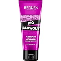Redken Big Blowout Heat Protection Gel Serum, for All Hair Types, Volume for Fine Hair, Blowdry Gel, Frizz Control Gel, Humid