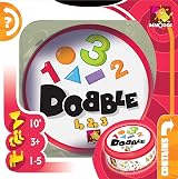 Asmodee Dobble 1,2,3 Card Game Tin Box 55 Cards 2-8 Players Ages 6+ view 2