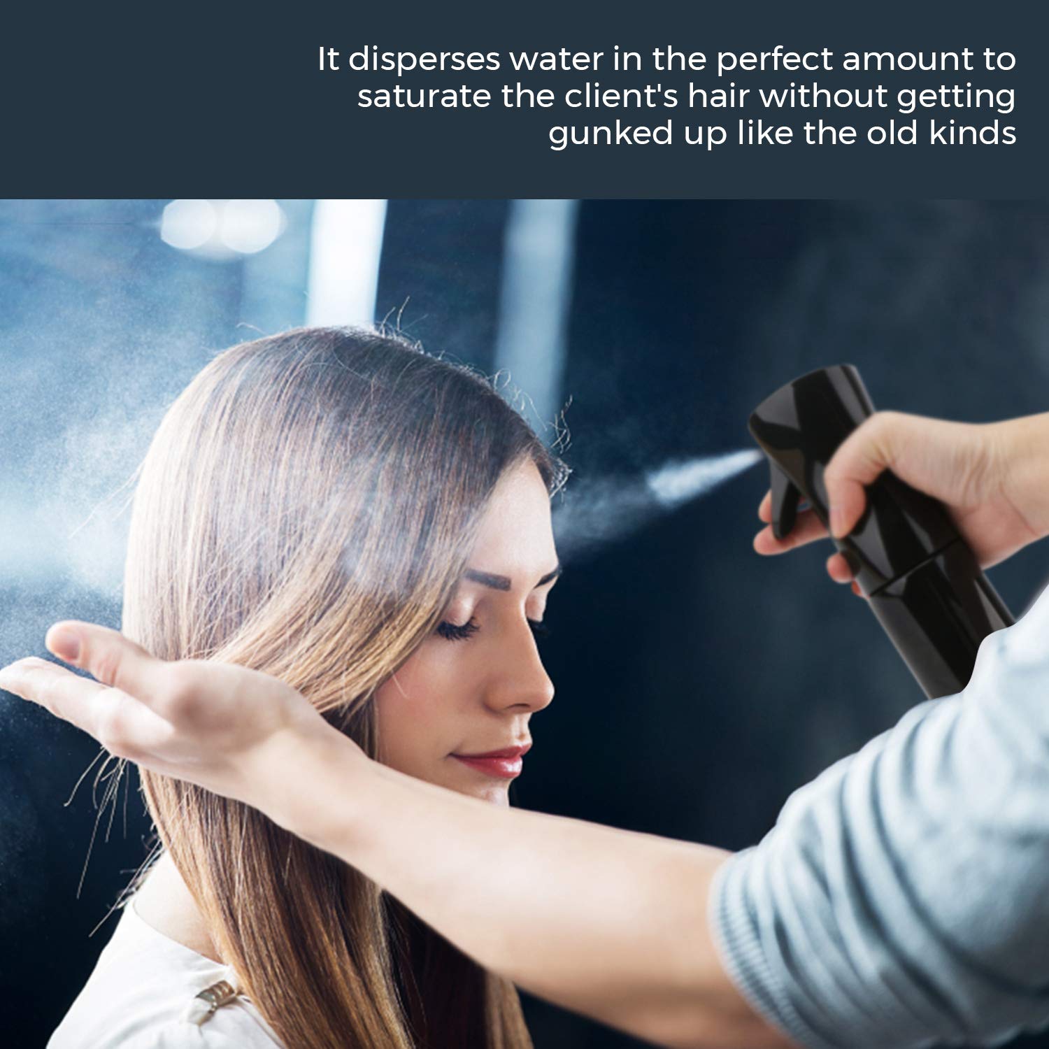 Hair Spray Bottle, Segbeauty 160ml Continuous Fine Mist Sprayer, 5.4oz Salon Spray Hair Mister, Empty Plastic Water Squirt Bottle for Curly Hair, Hair Cutting, Barber, Stylist, Cleaning, Plant: Beauty