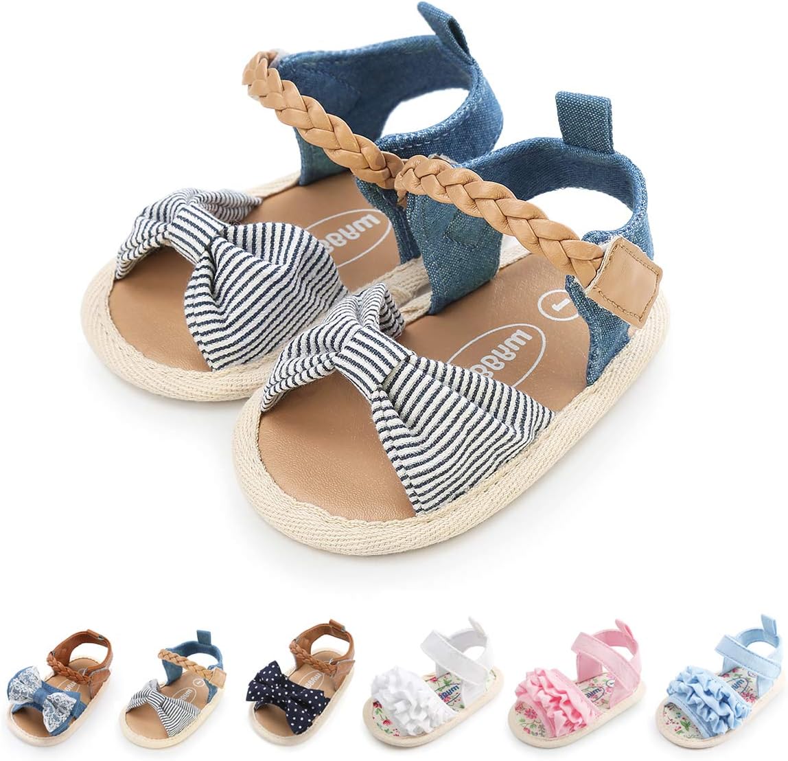 Baby Boys Girls Sandals Soft Sole Summer Shoes Baby Flat Shoes Beach Shoes First Walkers