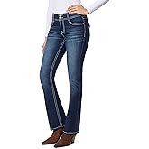 WallFlower Womens Luscious Curvy Bootcut Mid-Rise Bling Insta Stretch Juniors Jeans (Standard and Plus)