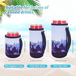 3 Pack Reusable Neoprene Insulated Can Sleeve with
