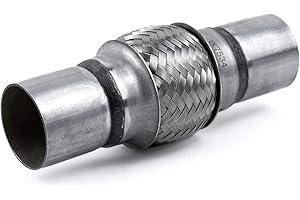 RP Remarkable Power, RK7534-2" x 4" Heavy Duty Stainless Steel Exhaust Flex Pipe 8" OL