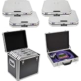 1 Weigh Electronic Racing Scale, 6,000 lb Capacity, 15x15 Pads | Shows Wheel Percentages, Cross Weight and LR Bite, Baseline Memory, Includes Cables and Storage Case