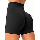 Olmlmt Biker Shorts Women 4.5" Hidden Scrunch High Waisted No Front Seam Yoga Workout Shorts