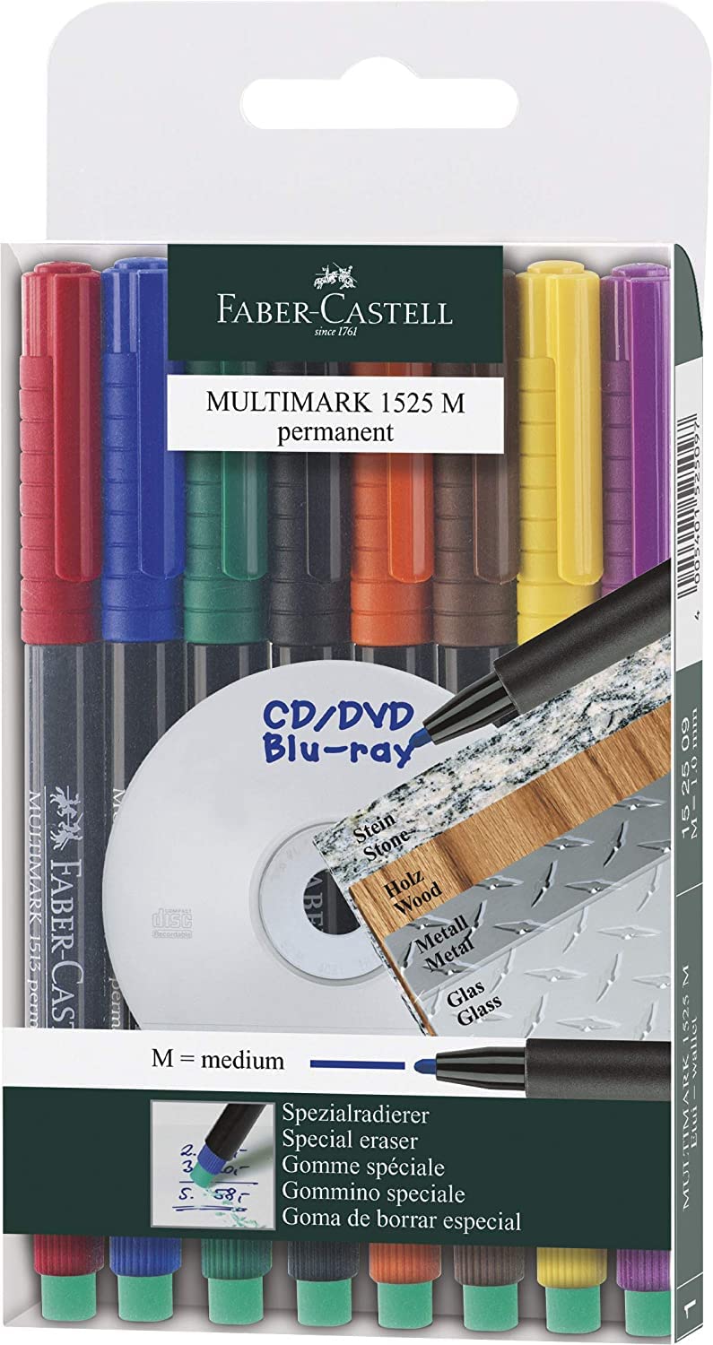 Faber-Castell Medium Tip Permanent Multimark (Set of 8) — image 1