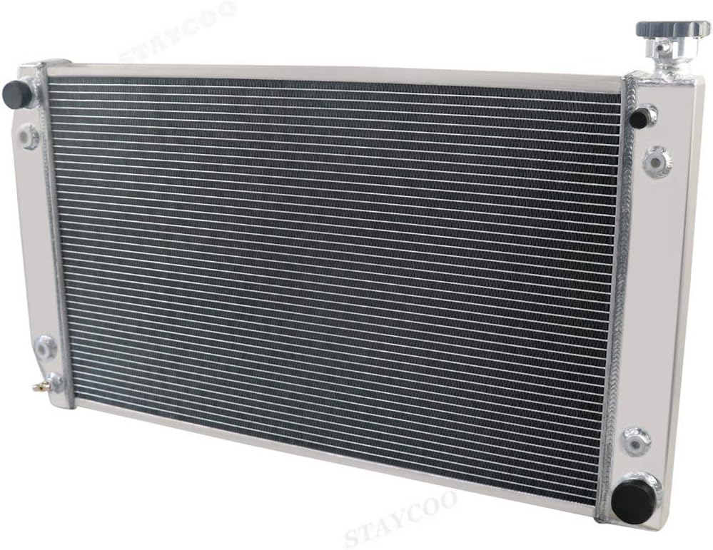 CoolingSky 2 Row All Aluminum Radiator for 1988-1997 Chevy GMC C/K 1500 2500 3500 Truck Suburban 4.3/5.0/5.7L V8 (28 Inches Core Width)