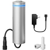 Waterdrop LED UV Water Filter for Under Sink Water Filter System | Reduces up to 99.9% of Harmful Substances, Mercury-Free, FCC Certified, for Reverse Osmosis System, Stainless Steel, 50 Years