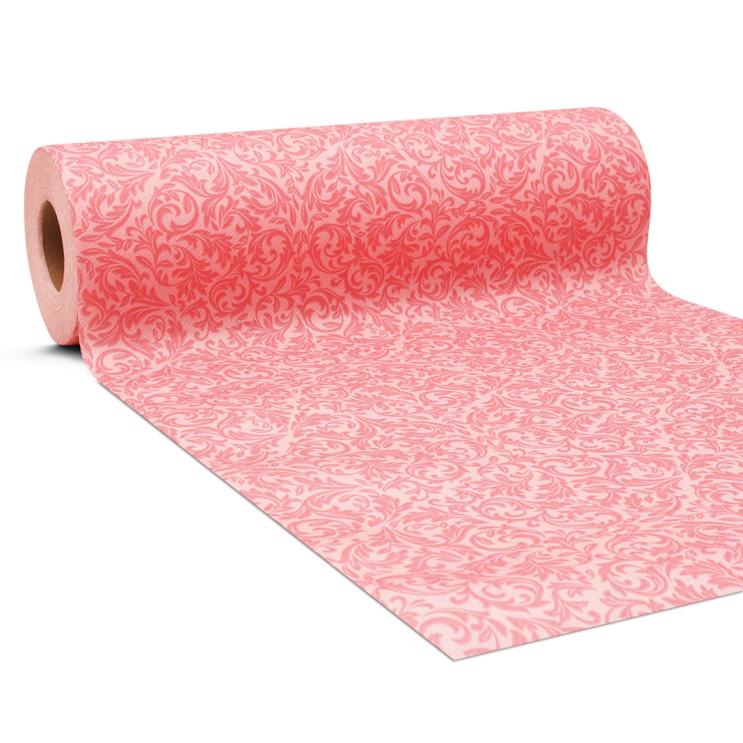 GRUBly Airlaid Table Runner, Pink Floral Design, 30 cm x 2000 cm, Luxury Party Supplies