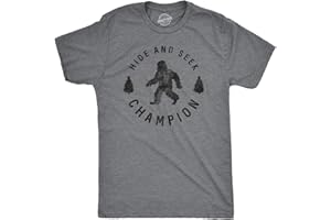 Crazy Dog T-Shirts Hide and Seek Champion Funny Bigfoot Graphic Sarcastic Tee