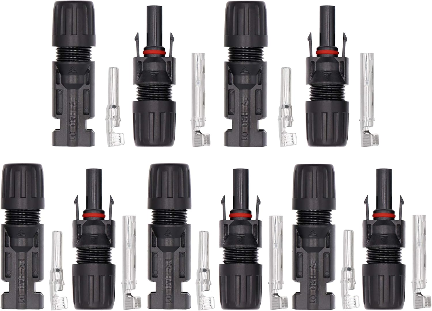 Ruikarhop 5 Pair Solar Connectors Solar Panel Cable Connectors MC-4 Male/Female IP67 Solar Connectors: Garden & Outdoor