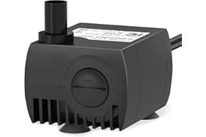 Pawfly Aquarium 80 GPH Submersible Water Pump 4 W Compact Quiet Pump with 2.6 ft. High Lift for Indoor Buckets Fish Tanks and