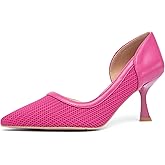 NEWBELLA Women's Elegant Kitten Heel Pumps - Pointed Toe Mid Heel Dress Shoes, Comfortable Office Pumps for Daily Commute & Professional Wear