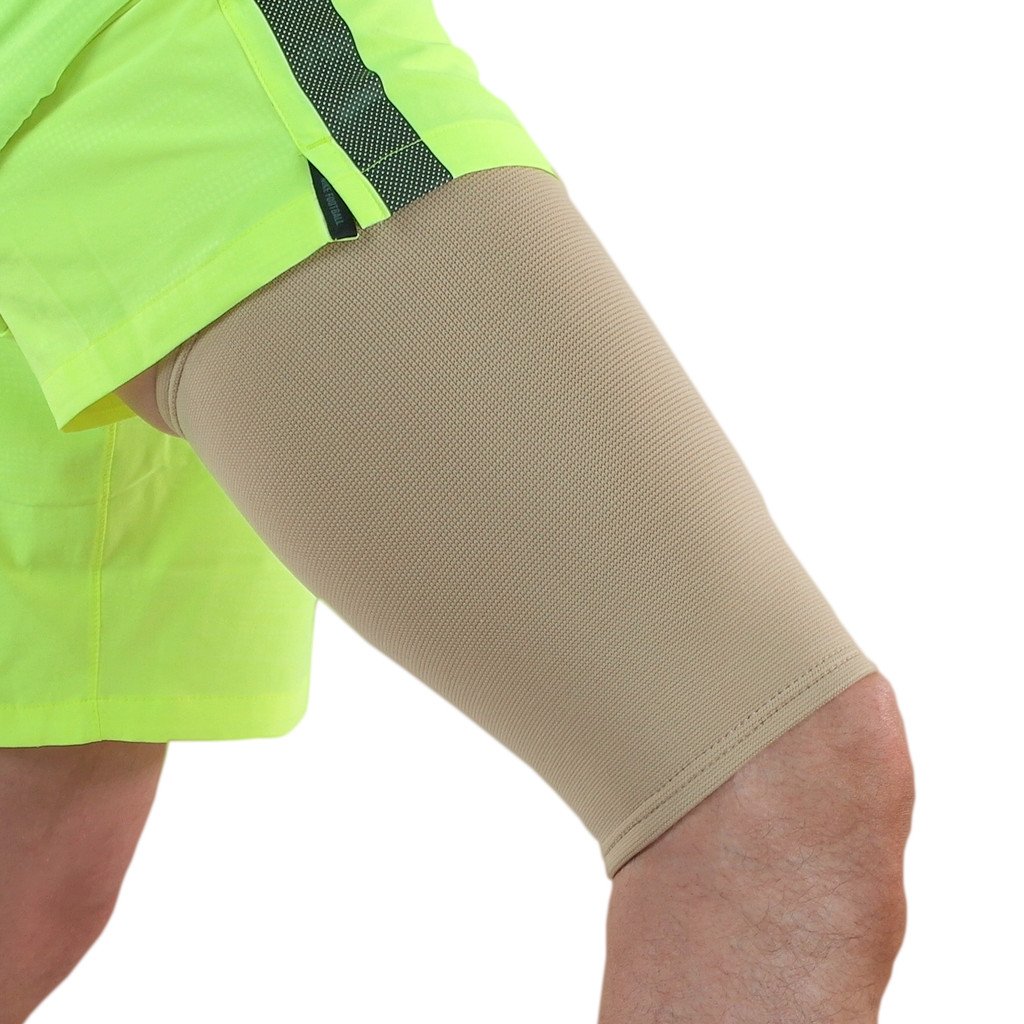 NeoPhysio Medical Grade Elastic Compression Thigh Support, Beige Tubular Sleeve - XL = 56-62cm