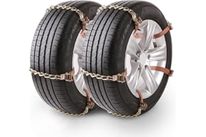 RUITO Emergency Snow Chains, Universal Tire Snow Chains for car suv semi trucks atv, Applicable Tire Width 225-295mm, Durable, Higher Stability (Set of 10)
