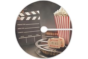 ATTX Movie Theater Popcorn Christmas Tree Skirt 35.4 inch Ornaments Xmas Tree Skirts for Christmas Holiday Decoration New Year Party