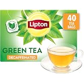Lipton Decaf Green Tea Bags, Unsweetened Iced or Hot Tea Bags, 240 Total Tea Bags (40ct - Pack of 6)