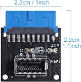 MZHOU USB 3.0 19PIN to TYPE-C 20PIN Adapter Front Panel Header IDC Connector view 8