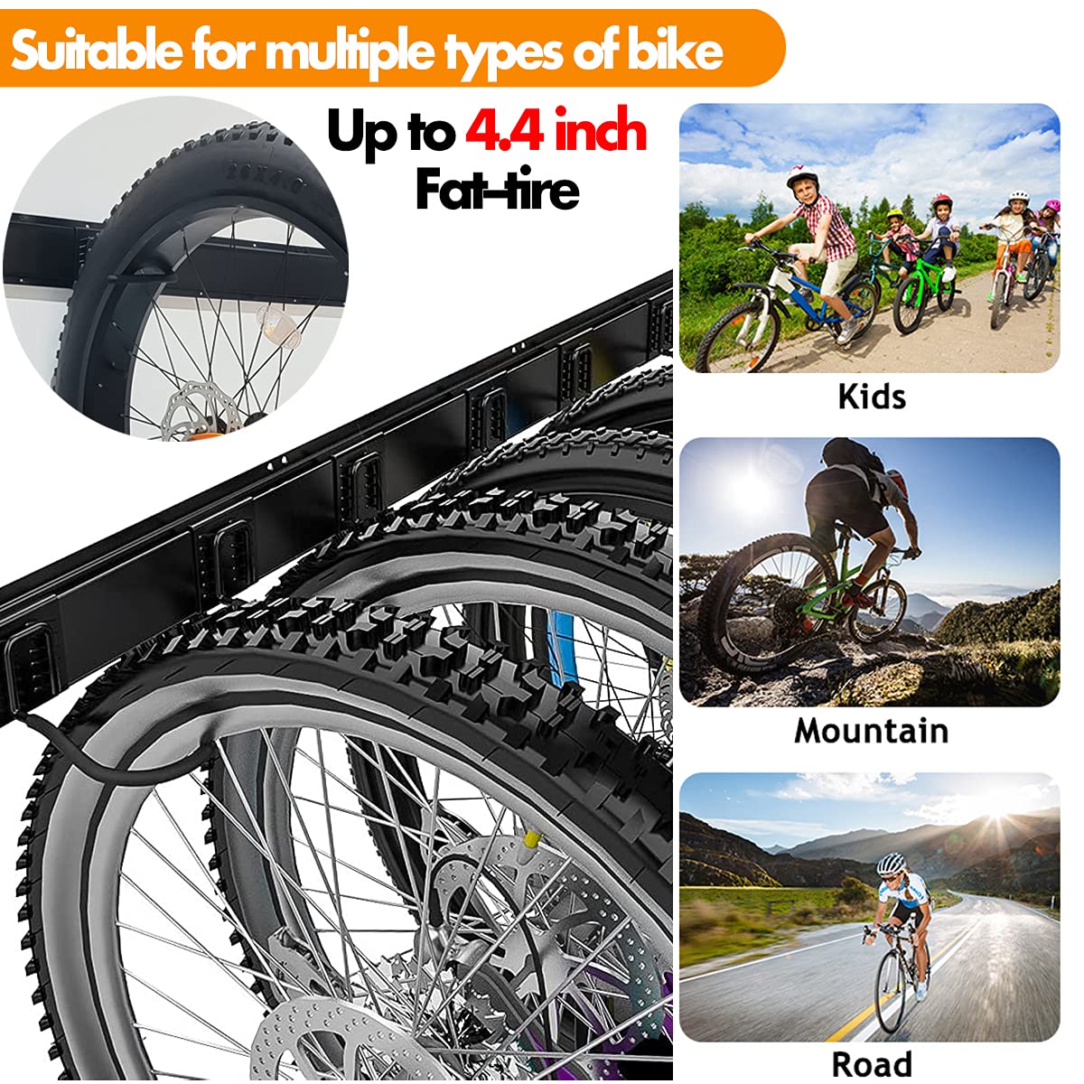 Mua TORACK Bike Storage Rack, 6 Bike Rack Wall Mount Home and Garage ...