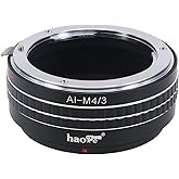 Haoge Manual Lens Mount Adapter for Nikon Nikkor F/AI/AIS/D Mount Lens to Olympus and Panasonic Micro Four Thirds MFT M4/3 M4