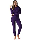 #followme Women's Thermal Henley Onesie Union Suit