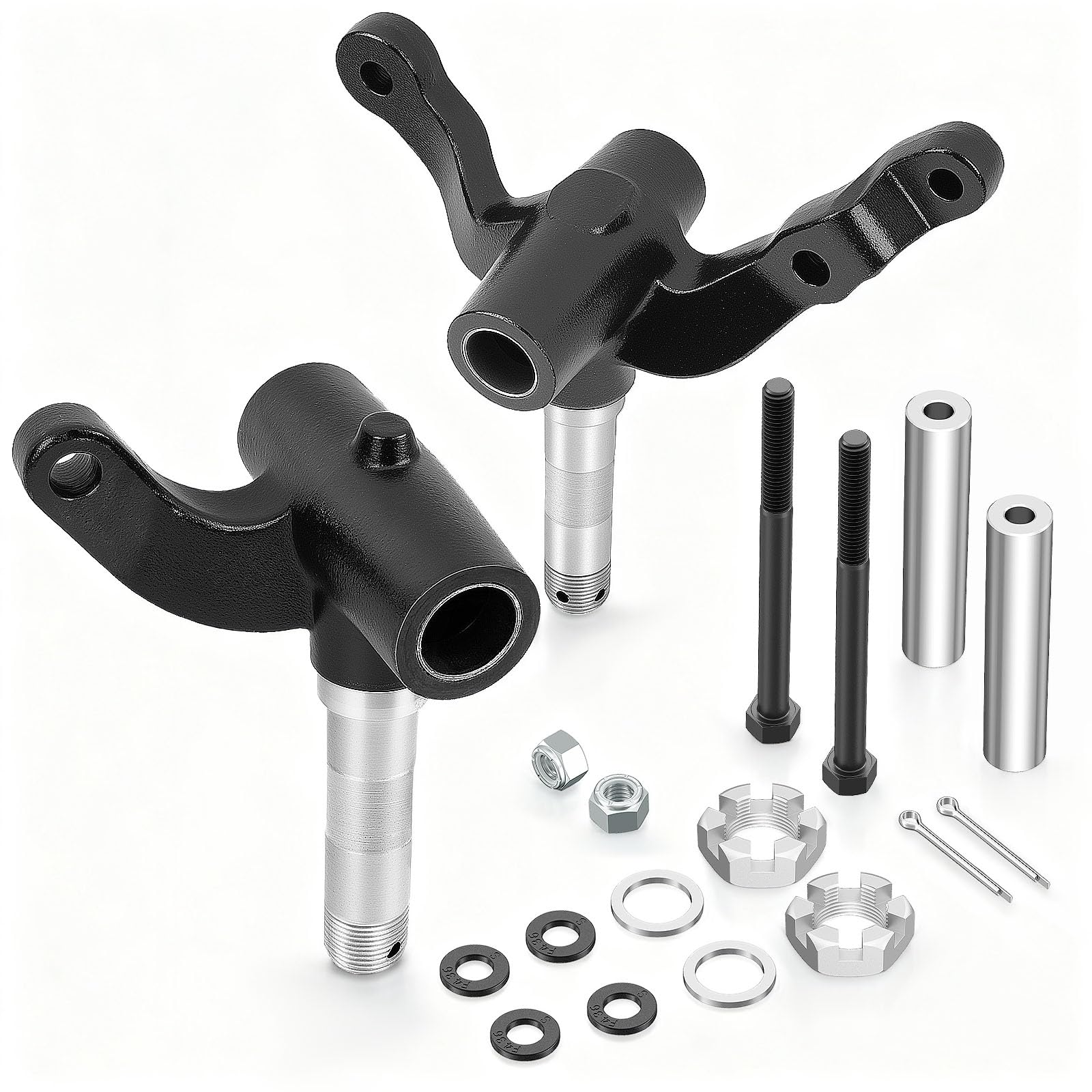 Photo 1 of CLUBRALLY Golf Cart Spindle Deluxe Front End Repair Kit, Spindle Assembly Include Passenger Side & Driver Side, Fit for EZGO PDS/TXT 2001.6-Up Electric & Gas Golf Cart, OEM# 70673-G02, 70942-G02