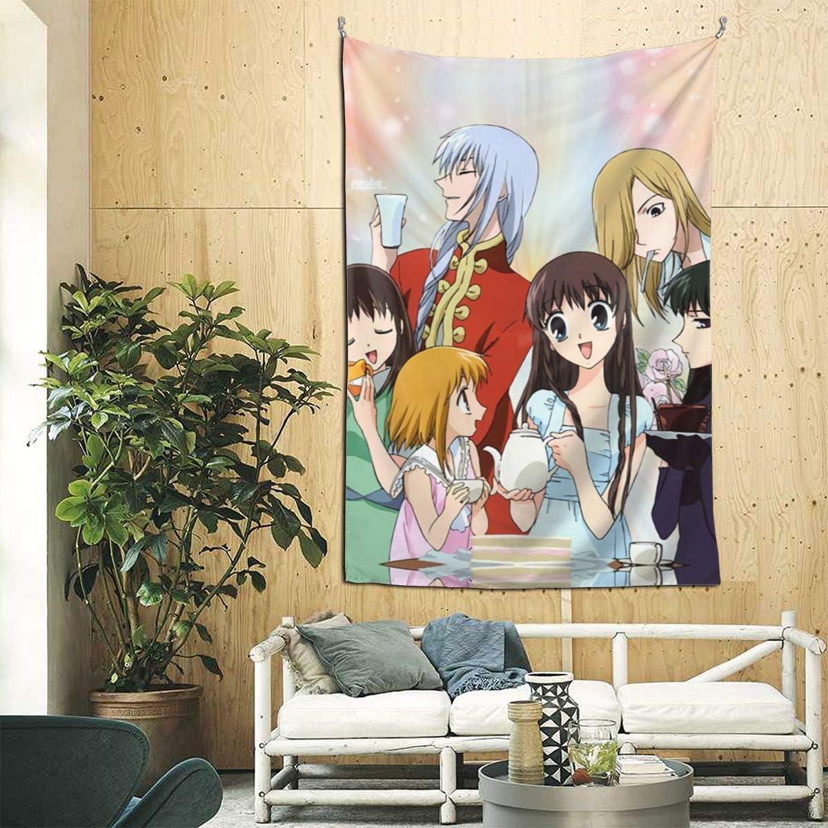 Dragongsj Anime Fruits Basket Tapestry Wall Tapestry for Bedroom Living Room Blanket Wall Hanging Decoration for Apartment Home Art 90âœ–60(in)