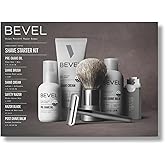 Bevel Shaving Kit for Men, Includes Safety Razor with 40 Replacement Blades, Luxury Shaving Brush, Pre Shave Oil, Shave Cream and Balm (Packaging May Vary)