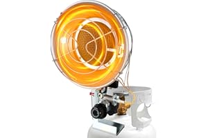 Breeze Touch 15,000 BTU Single Tank Top Propane Outdoor Heater, Propane Radiant Heater with 3 Heating Modes, Shut-off Valve and Tip-over Switch for Camping, Fishing, Garage, Patio