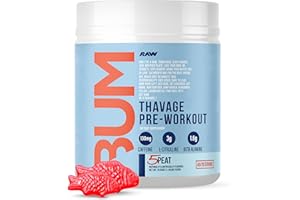 RAW Thavage CBUM Pre Workout - 3Peat | Chris Bumstead Pre Workout Formula, Sports Nutrition Pre-Workout Powders | Men & Women