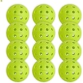 U-BRIO Pro-Grade 40-Hole Outdoor Pickleball Balls 3/4/12 Pack- Pro-Player Tested with Wind-Resistant Design, High-Visibility & 300+ Hit Suitable for Players of All Skill Levels