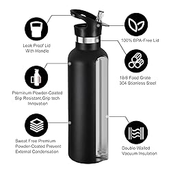 Neihepal 24oz Insulated Water Bottles Bulk 8