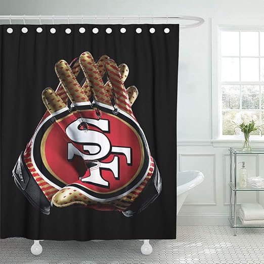 Amazon Com Ladble Rugby Decor Shower Curtain Set With Hooks San