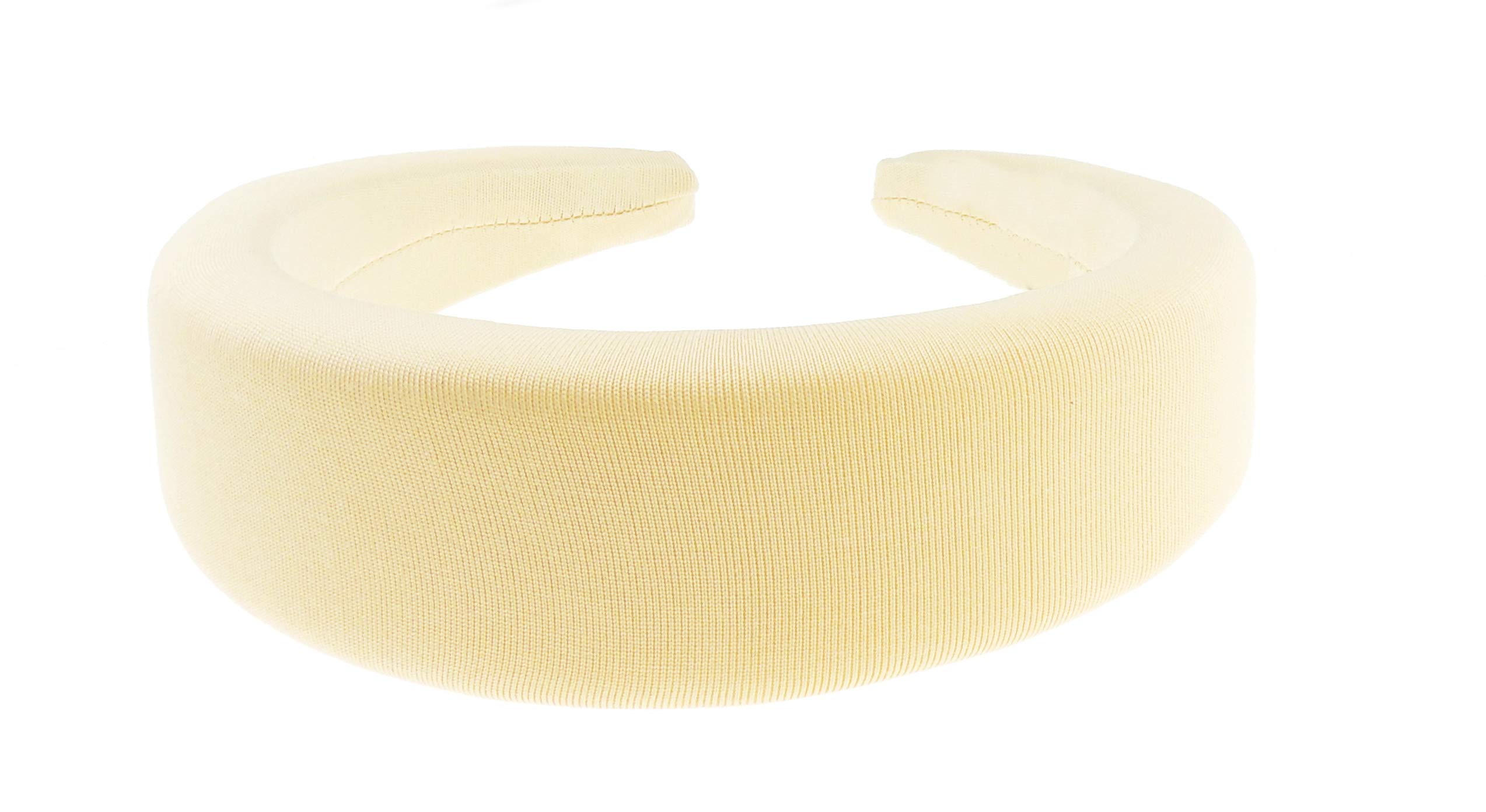 Jersey Fabric Padded High Thick Turban Extra Wide Thick Evening Summer Boho Vintage Headband Alice Band Women,Alice Band,Hair Accessories Hairband Christmas Birthday Wedding Bridesmaid (Beige)