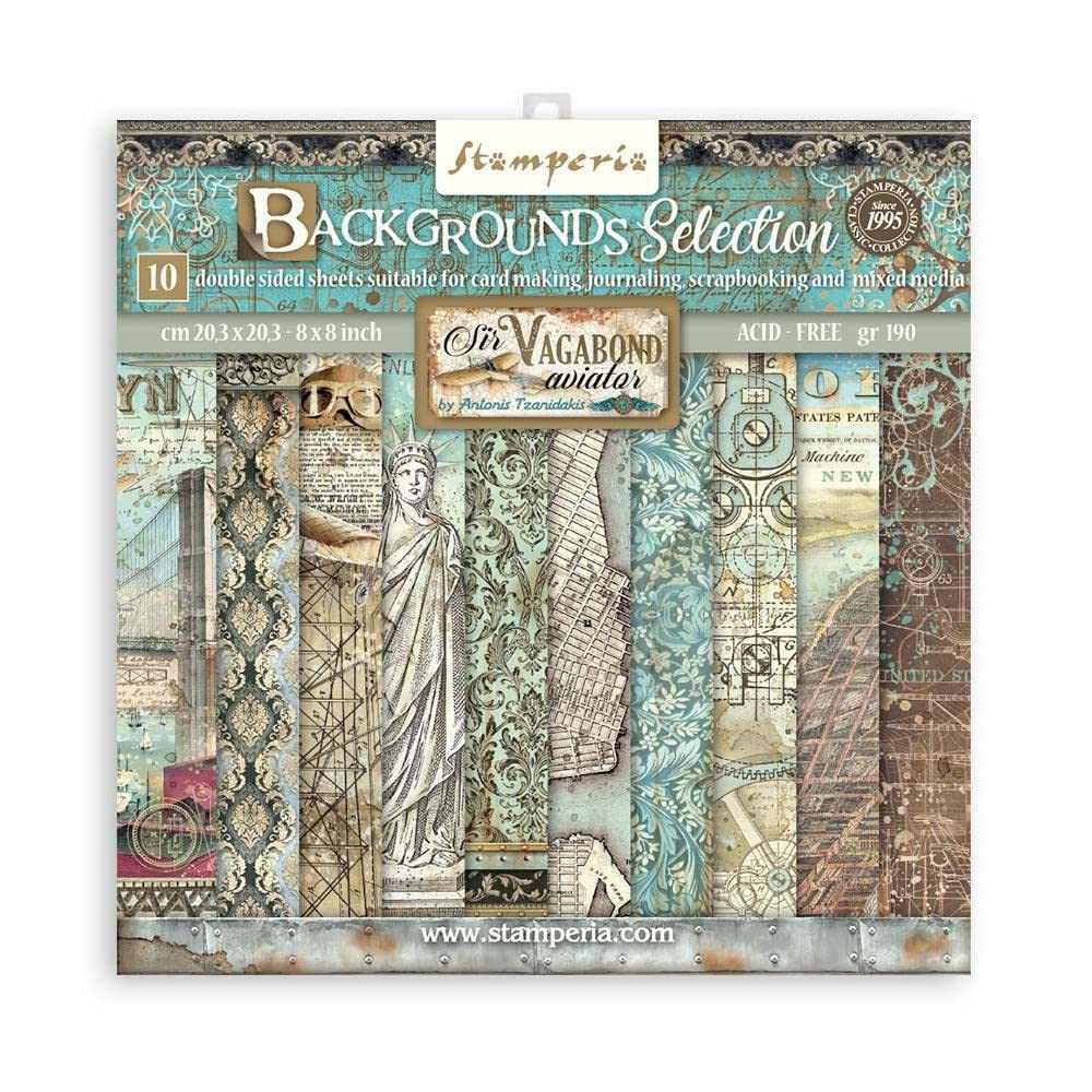 Stamperia International - Mini Scrapbooking - Sir Vagabond - Aviator, SBBS63, White, OSFA