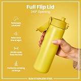 Ion8 Lightweight Stainless Steel Water Bottle 600 ml Yellow Non-Insulated view 4