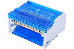 Aluminum Terminal Distribution Box with Heat Sink 411, Terminal Block Distribution Box, Din Rail, 4 Levels Single-Phase for E