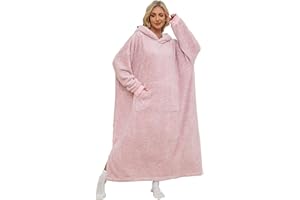 PJGGZ Snuggy Hooded Blanket for Adult, Wearable Blanket Hoodies for Women & Men Warm Cozy Sherpa Sweatshirt with Giant Pocket