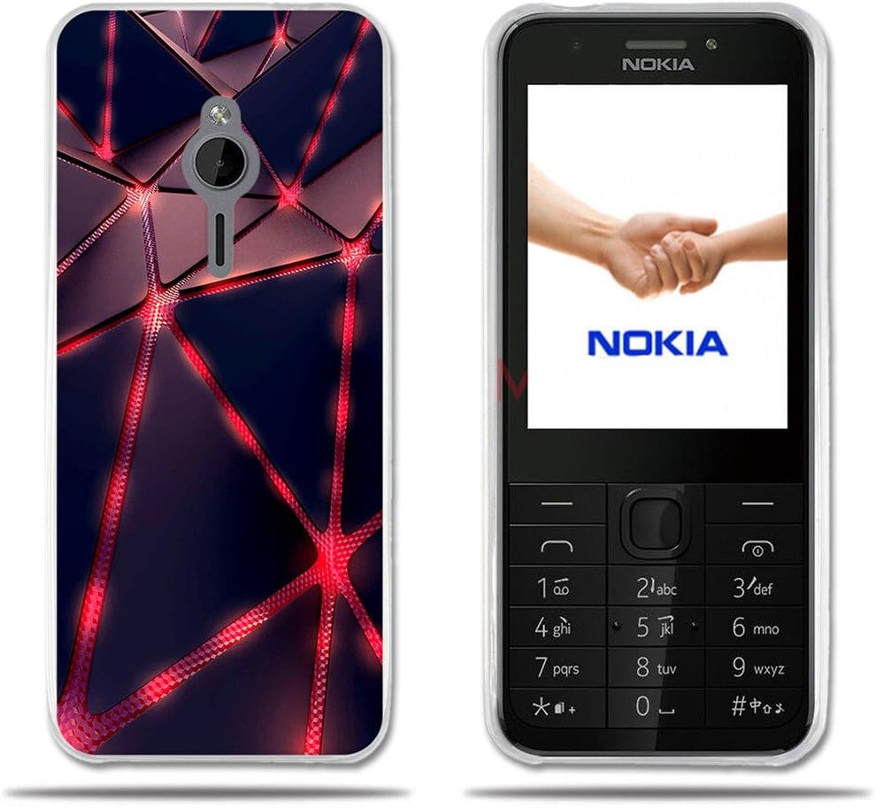 FUBAODA for Nokia 230 case, Transparent Silicon TPU Fashion Full-Body Protective Matte TPU Soft Silicone Cover Case for Nokia 230