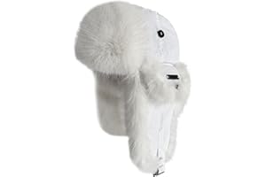 IFURHATAL Winter Trapper Hat for Men Women Faux Fur Winter Hat Ushanka Hat Bomber Hat