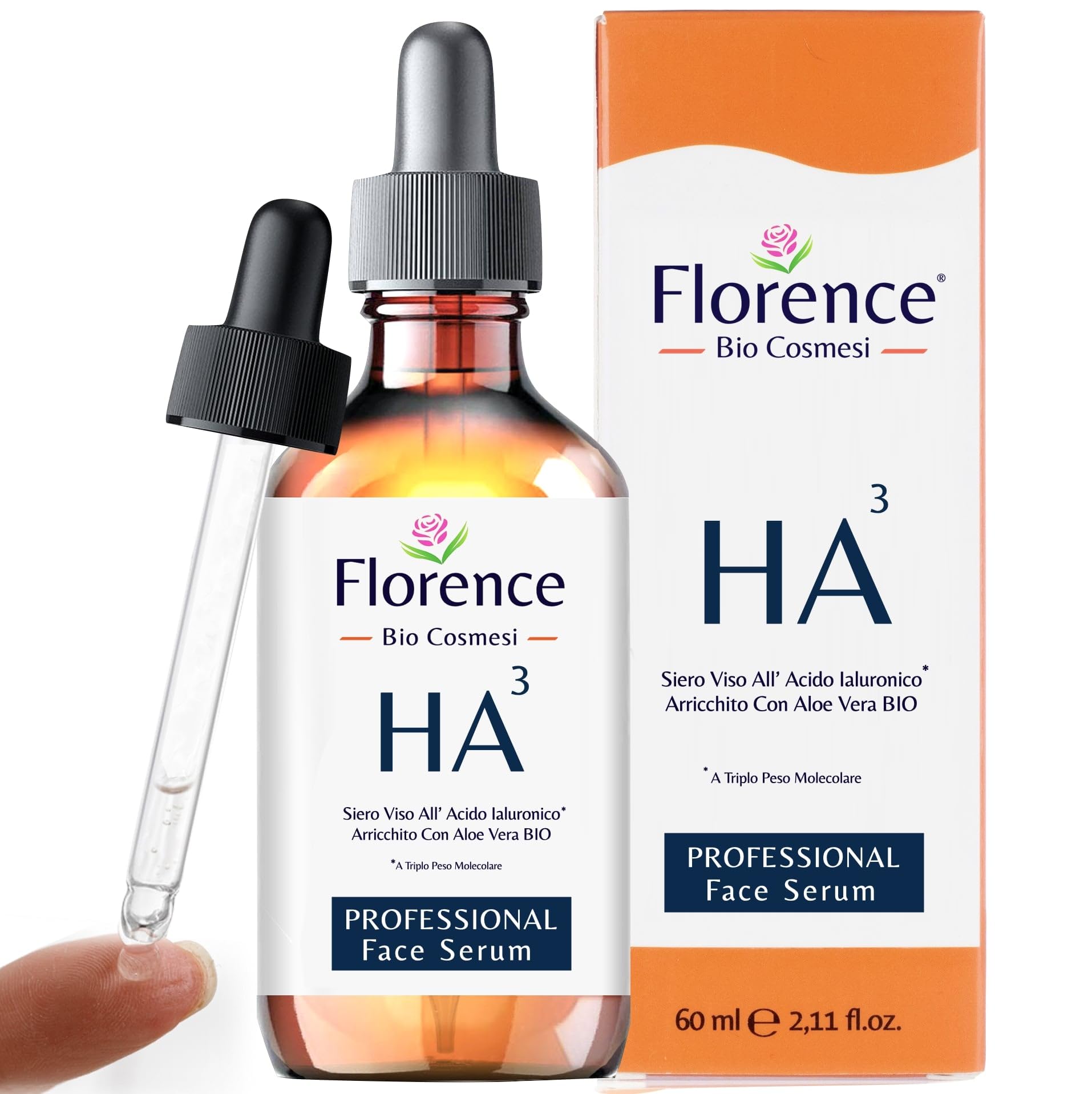 2.11 oz. Organic Hyaluronic Acid Face Serum. Anti-Aging Moisturizer for Hydrating, Brightening, Plumping & Smoothing Skin.With Niacinamide, B5 & Vitamin C for All Skin Types