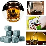 Relaxdays Pierres à Whisky 9 Pièces Pierre Rafraîchissante En Stéatite Glaçons Gris Cube Pour Whisky Bourbon Cocktails 84671145