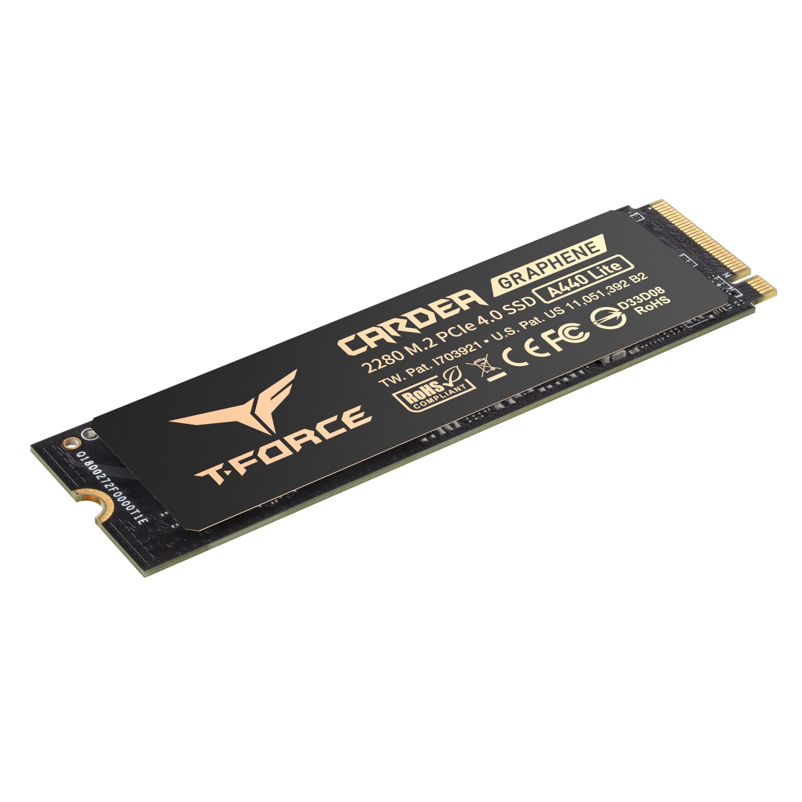 TEAMGROUP T-Force A440 Lite 2TB Graphene Heatsink 3D NAND TLC NVMe Phison PS5027-E27T PCIe 4.0 Gen4x4 M.2 2280 Internal SSD Works with PS5 Read/Write 7400/6400 MB/s TM8FFQ002T0C129