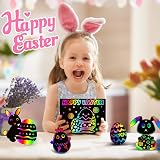 ZMLM Scratch Art for Kids 2 Pack Large Rainbow Notebooks with Stencils view 8