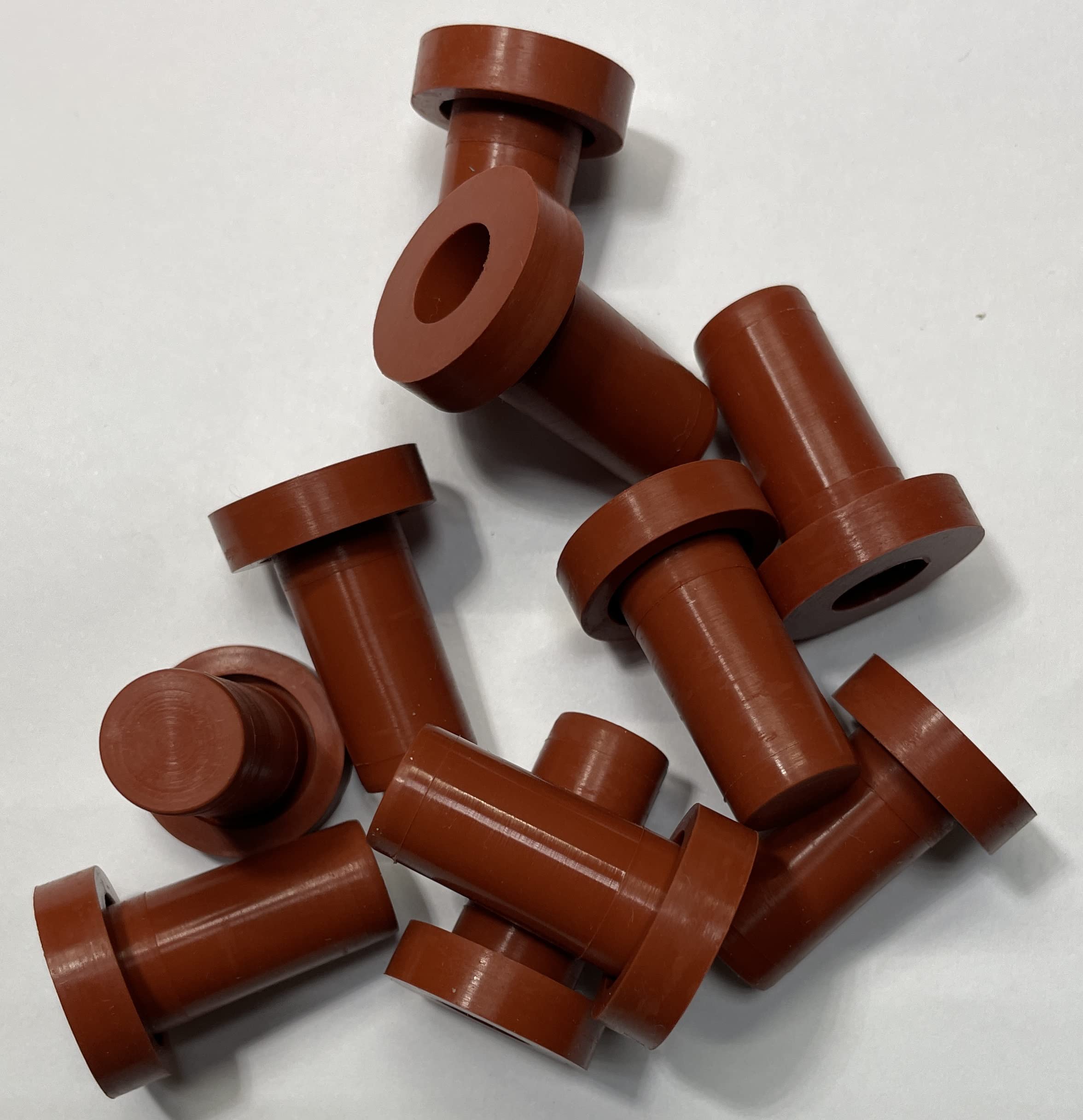 dexierp Protection Force Flanged Tapered insert Cap and Plug For 12.5-13.5mm 31/64"-17/32" ID Hole Of Tube Bottle Openning (Pack of 10) Reusable Rubber