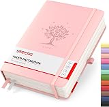 Smarpau B5 Lined Notebook Leather Journal 320 Pages 100gsm Pink