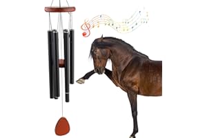 OOXYG Extra-Large Horse Toys, Horses Enrichment Wind Chime Toy, Toys for Horses, Hanging Horse Play Windchime Aluminum Tube Soothing Sound for Reduce Separation Anxiety