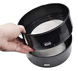 EISCO 6 Piece Stackable Assorted Mesh Sieve Set, 7